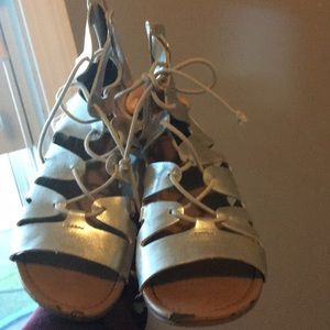 Silver Gladiator Sandals